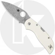 Spyderco Chaparral C152GPIVD Knife - Damasteel Leaf - Ivory G10