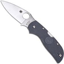 Spyderco C152PGY Chaparral Lightweight EDC Knife Leaf Blade Gray FRN Handle