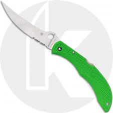 Spyderco Catcherman Salt Lightweight Knife - LC200N - Green FRN - SPRINT RUN