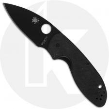 Spyderco C216GPBBK Efficient Knife 2.98 Inch Black Drop Point, Black G10 Handle