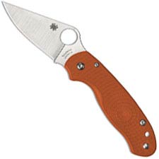 Spyderco Para 3 Lightweight C223PBORE - REX 45 Blade - Burnt Orange FRN Handle - Sprint Run - USA Made