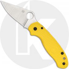 Spydero Para 3 Lightweight Salt C223PYL Knife - CPM MagnaCut - Yellow FRN - Compression Lock - USA Made
