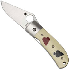 Spyderco C226GP One Eyed Jack AT Barr EDC White G10 Liner Lock Folding Knife - Discontinued Item � Serial # - BNIB