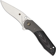 Spyderco C227GP Hanan Flipper Brad Southard EDC Recurve Black G10 and Titanium Compression Lock Flipper Folding Knife