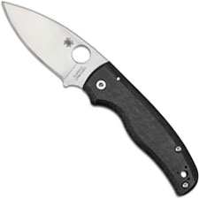 Spyderco C229GP Shaman Knife Leaf Blade, Black G10 Compression Lock Folder USA Made