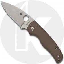 Spyderco Shaman C229GPBN15V Knife - Sprint Run - Satin CPM 15V Blade - Brown G10 - USA Made