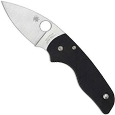 Spyderco C230GP Lil Native Compact EDC Folding Knife Leaf Blade Black G10 with Compression Lock