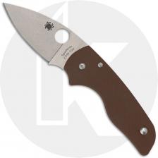 Spyderco Lil Native C230GPBN15V Knife - Sprint Run - 15V Leaf Blade - Brown G10 - USA Made