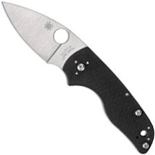 Spyderco Lil Native G10 SLIPIT Knife - C230NLGP - Non Locking Leaf Blade - Black G10 - USA Made