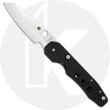 Spyderco Smock C240CFP Knife Kevin Smock EDC Clip Point with Flipper Tang Carbon Fiber G10 Compression Lock Folder