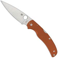 Spyderco Native Chief C244GPBORE - REX 45 Blade - Burnt Orange G10 Handle - Sprint Run - USA Made