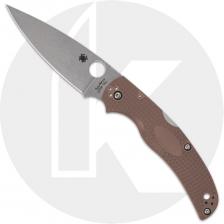 Spyderco Native Chief Lightweight C244PBN15V Knife - Sprint Run - CPM 15V Drop Point - Brown FRN - USA Made
