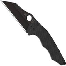 Spyderco YoJumbo Knife - C253GPBBK -  Michael Janich - Black DLC S30V Wharncliffe - Black G10 - Compression Lock - USA Made