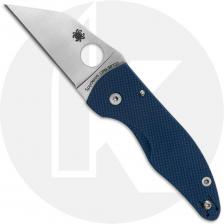 Spyderco MicroJimbo C264GPCBL Knife - Satin CPM SPY27 Wharncliffe - Cobalt Blue G10 - USA Made