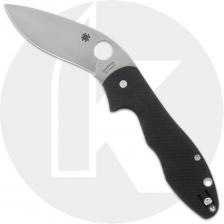 Spyderco Retract C276GP Knife - Satin 9Cr18MoV Curved Blade - Black G10- USA Made