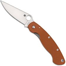 Spyderco Military C36GPBORE CPM REX 45 Sprint Run Burnt Orange G10 USA Made