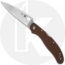 Spyderco Calypso Knife - C54GPBN - VG10 Drop Point - Brown G10 - Sprint Run - Discontinued Item - Serial # - BNIB