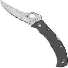 Spyderco Massad Ayoob C60GSGY - Serrated Cru-Wear Blade - Gray G10 - Sprint Run - Made in Japan