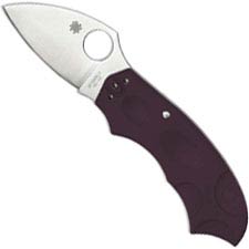 Spyderco Meerkat Knife - C64JPBRG - VG10 Drop Point - Burgundy FRN - Sprint Run - Discontinued Item - Serial # - BNIB