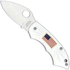 Spyderco Pride Knife - C72P - SlipIt - USA Flag - Discontinued Item - Serial # - BNIB