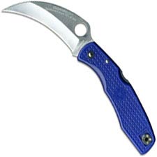 Spyderco SpyderHawk Knife - C77PBL Plain Edge - RARE Blue FRN with Bladeforms Blade Mark - Discontinued Item - Serial # - BNIB -