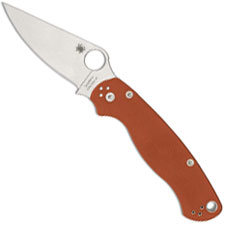 Spyderco Para Military 2 C81GPBORE CPM REX 45 Sprint Run Burnt Orange G10 USA Made