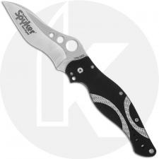 Spyderco SpyKer C96GP - S30V Recurve Drop Point - Black G10 and Silver Carbon Fiber - Discontinued Item - BNIB