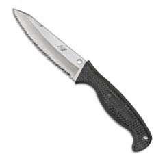 Spyderco Aqua Salt Knife - FB23SBK - Serrated H-1 with Black FRN - Discontinued Item - Serial # - BNIB