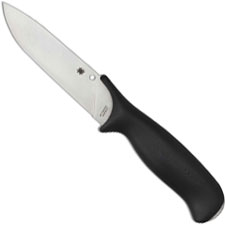 Spyderco Zoomer Knife FB42GP Thomas Zoomer Bushcraft Style Fixed Blade Black G10 Handle