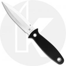 Spyderco Nightstick FB47GP - Gayle Bradley - Single Edge Boot Knife - Black G10 - Boltaron Sheath