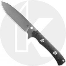 Spyderco Skoli FB53GP Fixed Blade Knife - Stonewash 9Cr18MoV Modified Sheepsfoot - Black G10