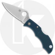 Spyderco Ladybug 3 LFP3K390 - Plain Edge Satin K390 Blade - Blue FRN - Lock Back