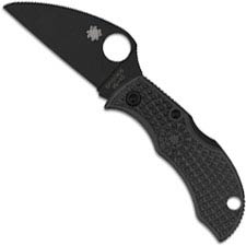 Spyderco Manbug Lightweight Knife - MBKWPBK - Black VG-10 Wharncliffe - Black FRN - Lock Back