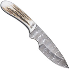 Silver Stag Field Slab Knife, Damascus, SS-DFS31