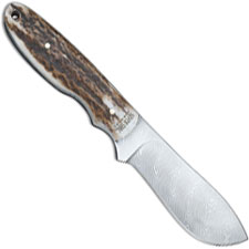 Silver Stag Guide Slab Twist Knife, Damascus, SS-DGST40