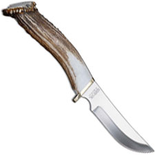 Silver Stag Mountain Edge Knife, Antler Crown, SS-ME525