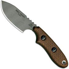 TOPS Knives Bull Trout Knife BLTT-01 - Martin Murillo EDC - Tumble Finished 154CM Stainless Steel - Brown Burlap Micarta - USA M