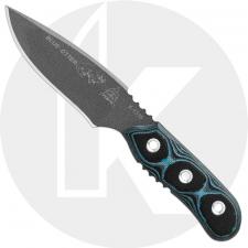 TOPS Knives Blue Otter Knife BLUOT-01 - Tactical Grey 1095 - Blue / Black G10