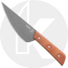 TOPS Knives Frog Market Special Knife FMS05-02 - Steven Dick Camp / Kitchen Knife - Tungsten Cerakote 1095 - Tan Micarta - USA M