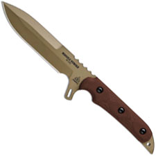TOPS Knives Missile Strike MISS-01 - Kelly McCulley - Coyote Tan 1095 Spear Point - Tan Micarta