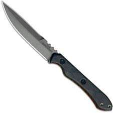 TOPS Knives Rapid Strike RDSK-01 TS - Leo Espinoza EDC - Tumble Finish Double Edge 154CM Spear Point - Black G10 Handle