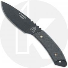 TOPS Knives Sparrow Hawke SPH-01 - Tactical Gray 1095 Hunters Point - Black Micarta - USA Made