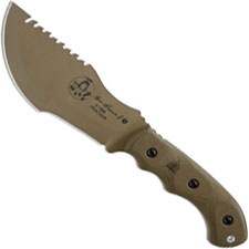 TOPS Knives Tom Brown Tracker 1 TBT01-TAN - Coyote Tan 1095 Steel Blade - Green Micarta