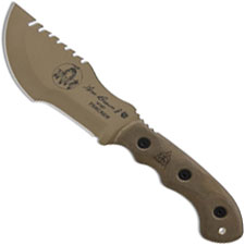 TOPS Knives Tom Brown Tracker 2 TBT02-TAN - Coyote Tan 1095 Steel Blade - Green Micarta