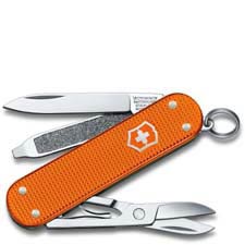 Victorinox Classic SD Knife - Limited Edition Tiger Orange Alox - 5 Function Multi Tool - 0.6221.L21
