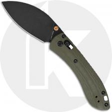 Vosteed Mini Nightshade Crossbar Lock A0207 Knife - Black Stonewash 14C28N Shilin Cutter - Green G10
