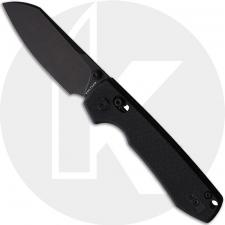 Vosteed Raccoon Crossbar Lock A0516 Knife - Black Stonewash 14C28N Cleaver - Black Micarta