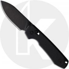 Vosteed Raccoon Crossbar Lock RCC-VPMH Knife - Black Stonewash 14C28N Drop Point - Black Micarta