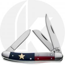 Western Brand WB200TX Medium Stockman - Stainless - Texas Flag