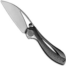 We Knife Company Pleroma 821A - Elijah Isham EDC - M390 Wharncliffe - Gray Titanium and Carbon Fiber - Liner Lock Folder